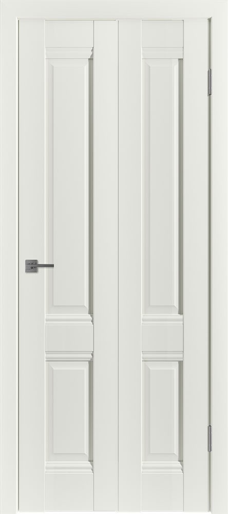 Складная дверь "EC 2", пг, Эмалекс молочный (Midwhite)