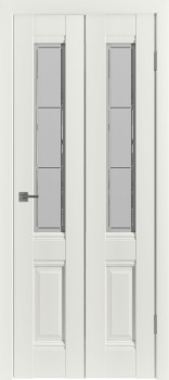 Складная дверь "EC 2", по, Эмалекс молочный (Midwhite)