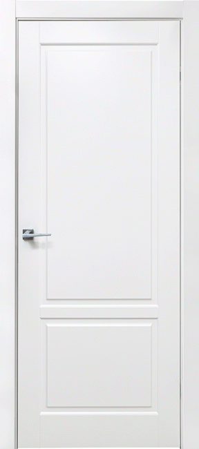 Фото -   Межкомнатная дверь "Феникс 2Ф", пг, белый   | фото в интерьере