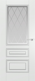 Фото -   Межкомнатная дверь "Клео", по, белый   | фото в интерьере