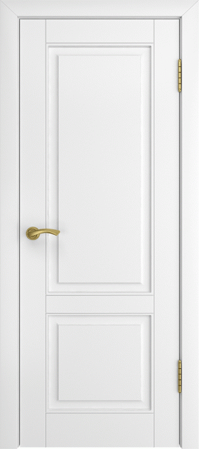 Фото -   Межкомнатная дверь "L-5", пг, белый   | фото в интерьере