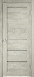 Фото -   Межкомнатная дверь "Linea 1", по, Дуб Шале Седой   | фото в интерьере