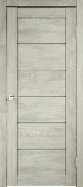 Фото -   Межкомнатная дверь "Linea 1", по, Дуб Шале Седой   | фото в интерьере