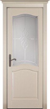 Межкомнатная дверь "Лео", по, эмаль крем, Браш сосна