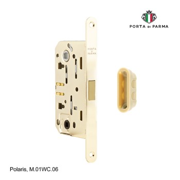 Защелка врезная магнитная под фиксатор PORTA DI PARMA Polaris Полированное золото M.01WC.06