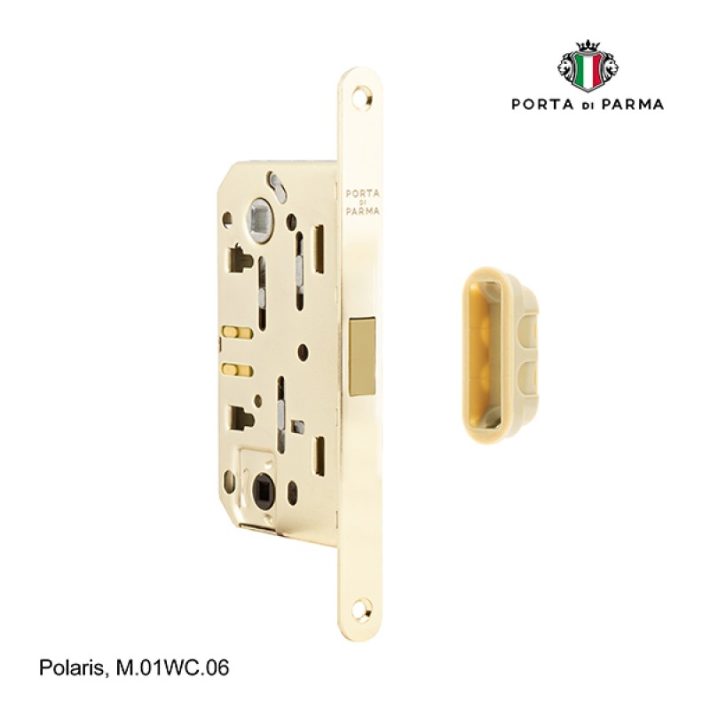 Защелка врезная магнитная под фиксатор PORTA DI PARMA Polaris Полированное золото M.01WC.06