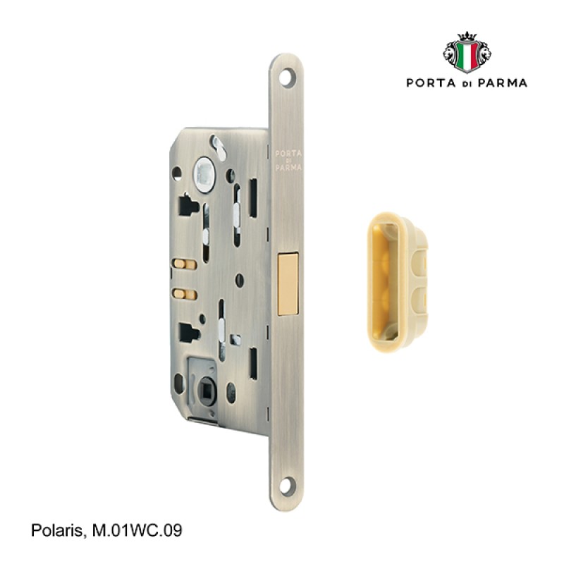 Защелка врезная магнитная под фиксатор PORTA DI PARMA Polaris Матовая бронза M.01WC.09