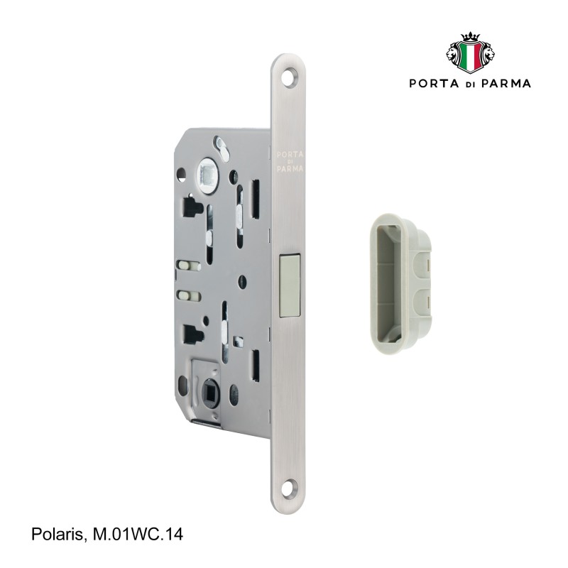 Защелка врезная магнитная под фиксатор PORTA DI PARMA Polaris Матовый никель M.01WC.14