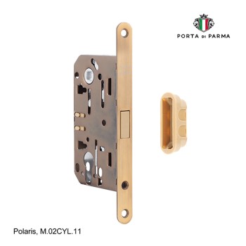 Замок врезной магнитный под цилиндр PORTA DI PARMA Polaris Матовый кофе M.02CYL.11