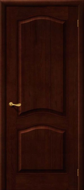 Фото -   Межкомнатная дверь М 7, пг, темный лак   | фото в интерьере