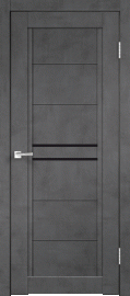 Фото -   Межкомнатная дверь "NEXT 2", по, Муар темно-серый   | фото в интерьере