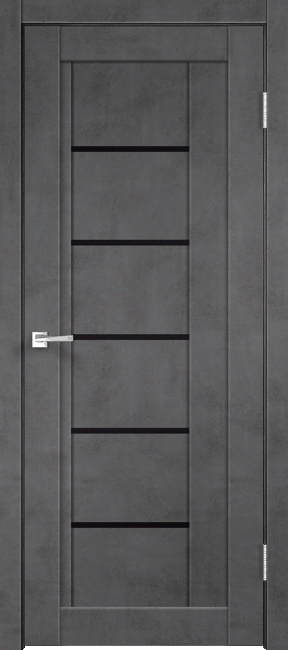 Фото -   Межкомнатная дверь "NEXT 3", по, Муар темно-серый   | фото в интерьере