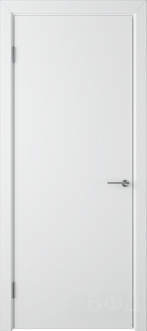 Фото -   Межкомнатная дверь "Ньюта (59ДГ0)", пг, белый   | фото в интерьере