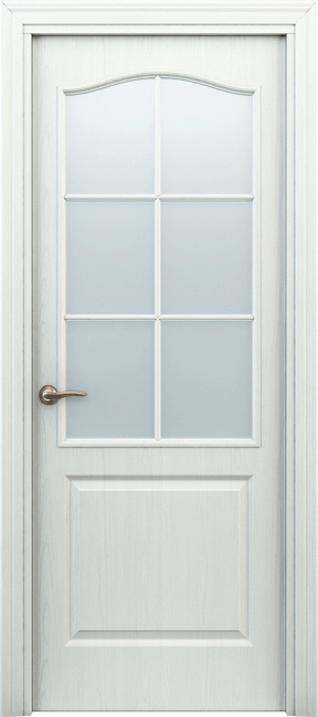 Фото -   Межкомнатная дверь "ПАЛИТРА 11-4", по, белый   | фото в интерьере