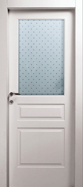 Фото -   Межкомнатная дверь "Прима 3", по, белый   | фото в интерьере