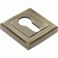 Фото -   Накладка на цилиндр квадратная Rucetti, RAP KH-S AB, античная бронза   | фото в интерьере