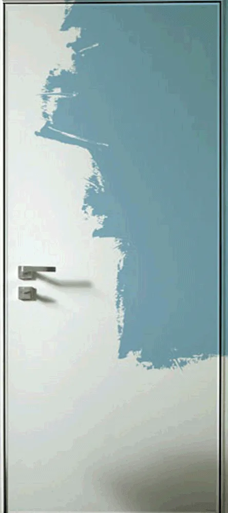 Скрытая дверь "СЕКРЕТ", открывание «ОБРАТНОЕ», кромка с 4-х сторон ХРОМ, с петлями и замком