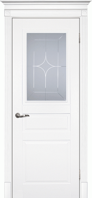 Фото -   Межкомнатная дверь "СМАЛЬТА 01", по, белый   | фото в интерьере