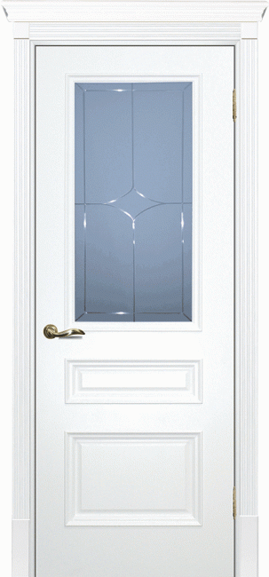 Фото -   Межкомнатная дверь "СМАЛЬТА 06", по, белый   | фото в интерьере