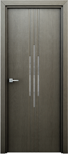 Фото -   Межкомнатная дверь "Сафари", по, серый   | фото в интерьере