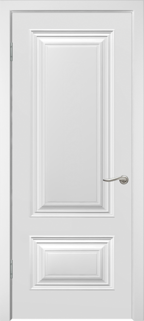 Фото -   Межкомнатная дверь "СИМПЛ-2", пг, белый   | фото в интерьере