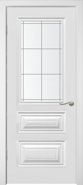 Фото -   Межкомнатная дверь "СИМПЛ-3", по, белый   | фото в интерьере