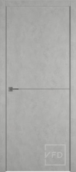 Межкомнатная дверь "УРБАН 1" (URBAN 1), пг, Антик лофт, (Antic loft) (алюминиевый молдинг)