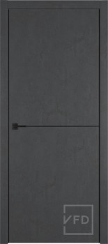 Межкомнатная дверь "УРБАН 1" (URBAN 1), пг, Джет лофт (Jet Loft) (черный молдинг)