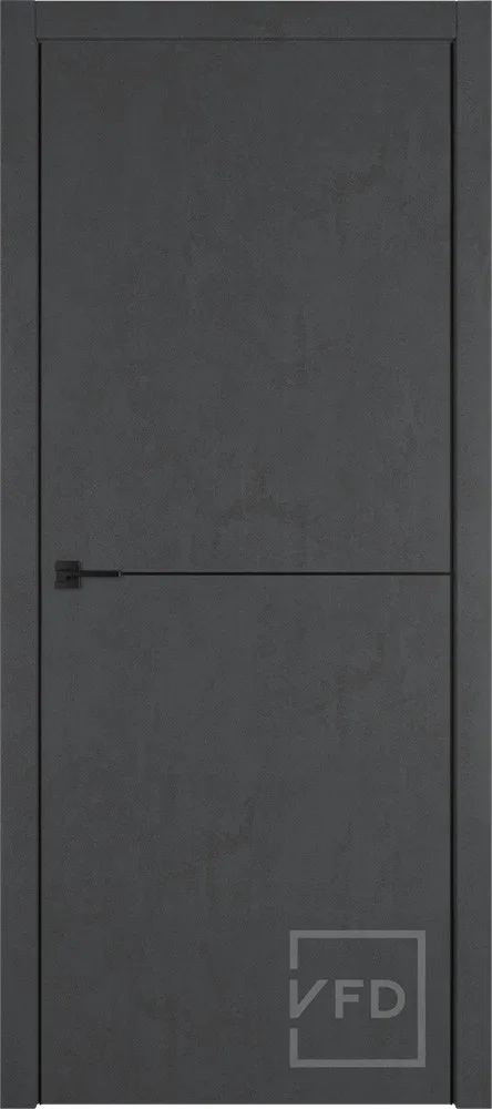 Межкомнатная дверь "УРБАН 1" (URBAN 1), пг, Джет лофт (Jet Loft) (черный молдинг)