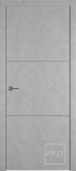 Межкомнатная дверь "УРБАН 2" (URBAN 2), пг, Антик лофт (Antic Loft) (алюминиевый молдинг)