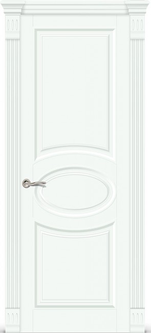 Фото -   Межкомнатная дверь "Венеция 7", пг, белая эмаль   | фото в интерьере
