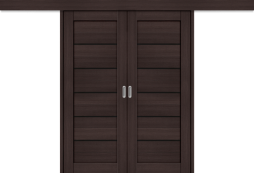 Межкомнатная двойная дверь-купе Порта-22 BS Wenge Veralinga