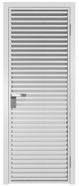 Фото -   Межкомнатная дверь AG-12, белая матовая, стекло закаленное 6 мм   | фото в интерьере
