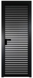 Фото -   Межкомнатная дверь AG-12, черная матовая, стекло закаленное 6 мм   | фото в интерьере