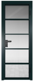 Фото -   Межкомнатная дверь AG-14, зеленая, стекло закаленное 6 мм   | фото в интерьере