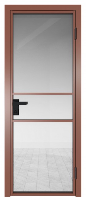 Фото -   Межкомнатная дверь AG-2, бронза, стекло закаленное 6 мм   | фото в интерьере