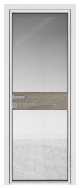 Фото -   Межкомнатная дверь AG-6, белая матовая, стекло закаленное 6 мм   | фото в интерьере