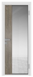 Фото -   Межкомнатная дверь AG-7, белая матовая, стекло закаленное 6 мм   | фото в интерьере