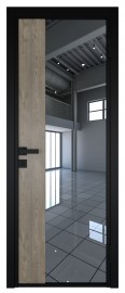 Фото -   Межкомнатная дверь AG-7, черная матовая, стекло закаленное 6 мм   | фото в интерьере