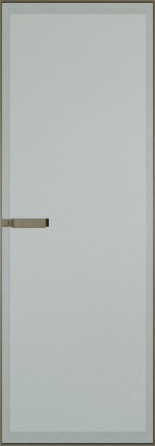 Фото -   Межкомнатная дверь AGN-1, профиль Шампань, стекло закаленное 4 мм   | фото в интерьере