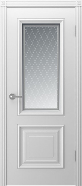 Фото -   Межкомнатная дверь "Акцент", по, белый   | фото в интерьере