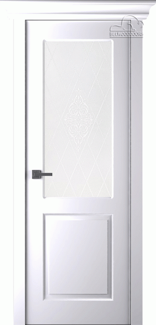 Фото -   Межкомнатная дверь "Альта", по, белая   | фото в интерьере