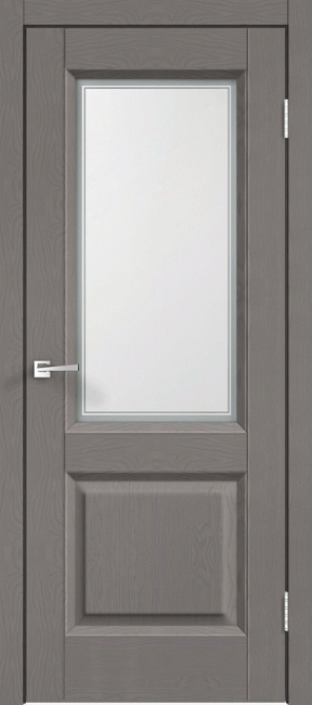 Фото -   Межкомнатная дверь "ALTO 6V", по, ясень грей структурный.   | фото в интерьере