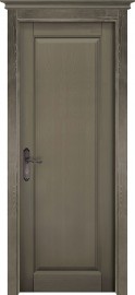 Фото -   Межкомнатная дверь "АНДРОМЕДА", пг, олива, Браш сосна   | фото в интерьере