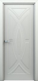 Фото -   Межкомнатная дверь "Арабеска", пг, белая   | фото в интерьере