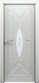 Фото -   Межкомнатная дверь "Арабеска", по, белый   | фото в интерьере