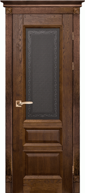 Фото -   Межкомнатная дверь "Аристократ №2", античный орех   | фото в интерьере