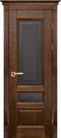 Фото -   Межкомнатная дверь "Аристократ №3", античный орех   | фото в интерьере