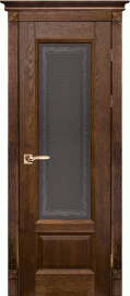 Фото -   Межкомнатная дверь "Аристократ №4", античный орех   | фото в интерьере