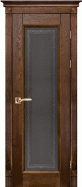 Фото -   Межкомнатная дверь "Аристократ №5", античный орех   | фото в интерьере